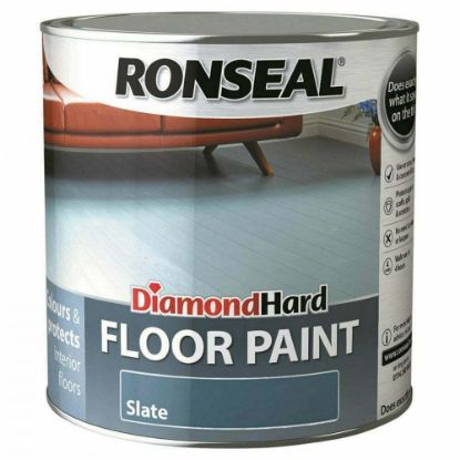 Ronseal Diamond Hard Floor Paint 750ml - Wood & Concrete Floors - Slate