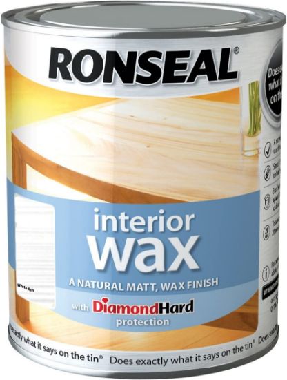 Ronseal Diamond Hard Interior Wax Ultimate Professional Finish 750ml -  White Ash