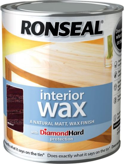 Ronseal Diamond Hard Interior Wax Ultimate Professional Finish 750ml -  Walnut