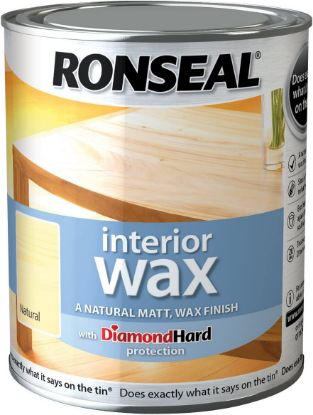 Ronseal Diamond Hard Interior Wax Ultimate Professional Finish 750ml -  Natural