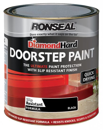 Ronseal Diamond Hard Door Step Slip Resistant Paint - Black