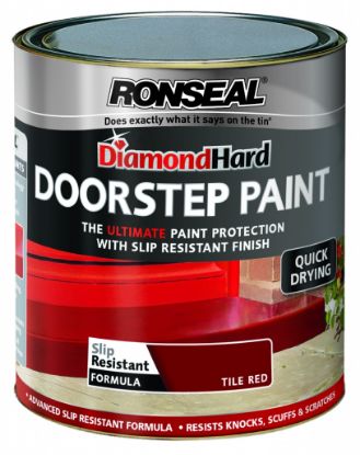 Ronseal Diamond Hard Door Step Slip Resistant Paint - Tile Red