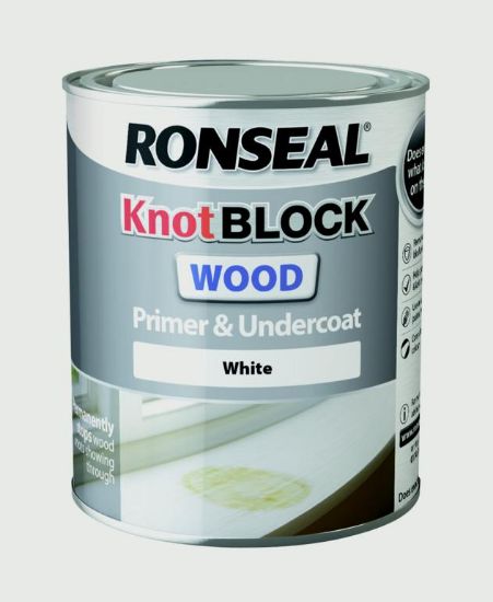 Knot Block Wood Primer and Undercoat By Ronseal - white